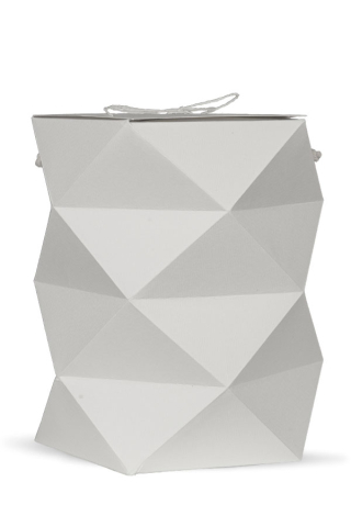 Papierurne Kansha Origami weiss