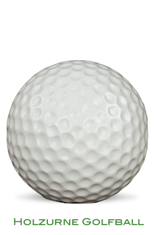 Holzurne Golfball